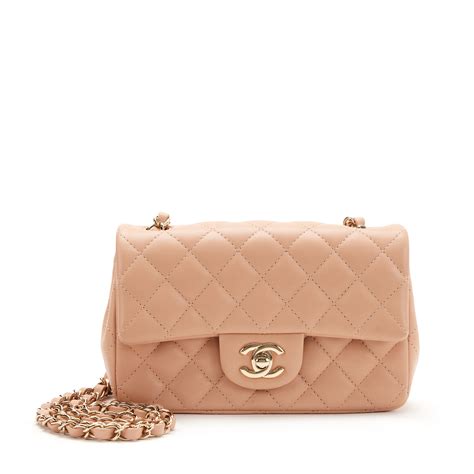 chanel lambskin quilted mini top handle rectangular flap beige|chanel metal flap bag.